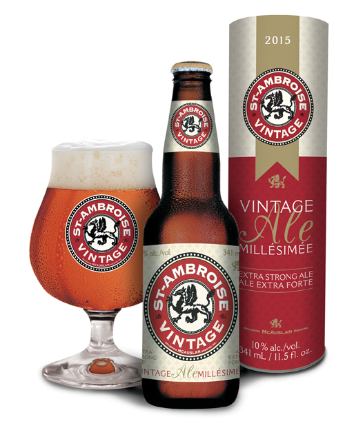Canada Beer Bar Coaster ~*~ McAuslan Brewing St Ambroise Scotch Ale ~*~ Quebec 